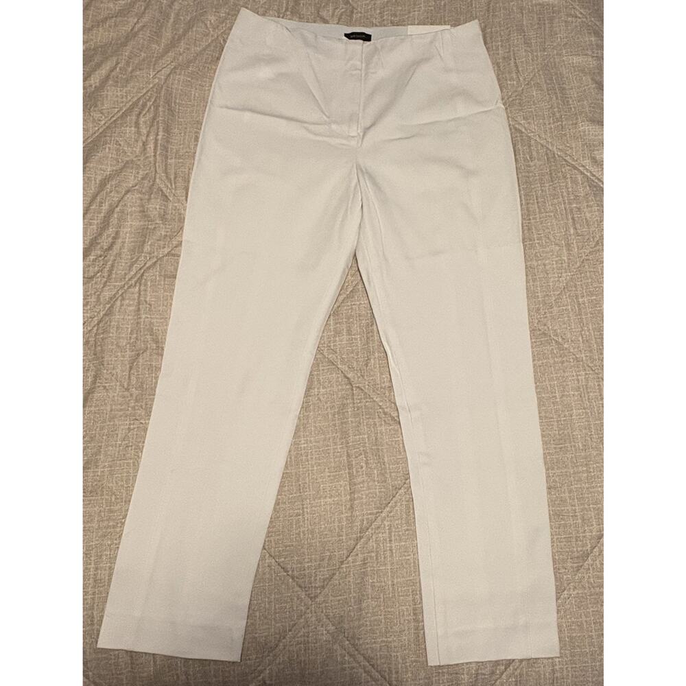 Ann Taylor Audrey Crop Pants Women’s 14 White High Rise Slim Straight NWT - Picture 2 of 8